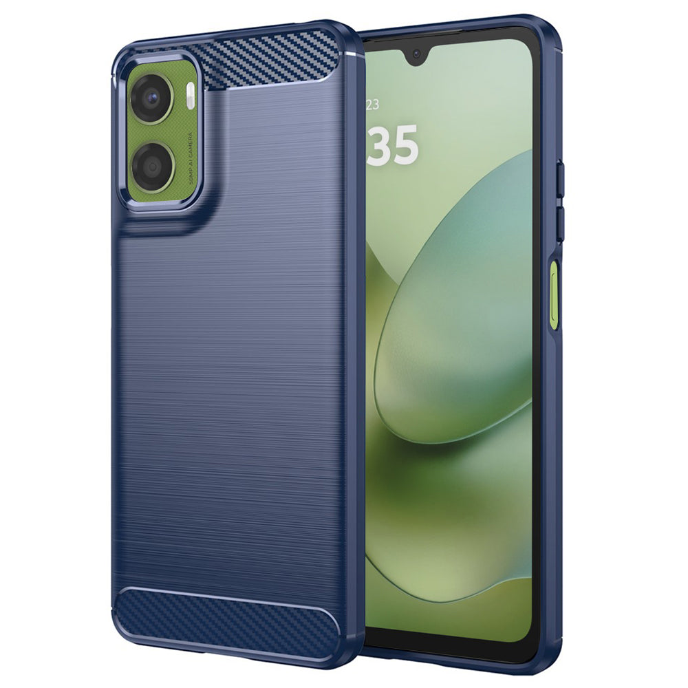 Etui na Motorola Moto G06 Power / G06, Techsuit, Carbon, Niebieskie