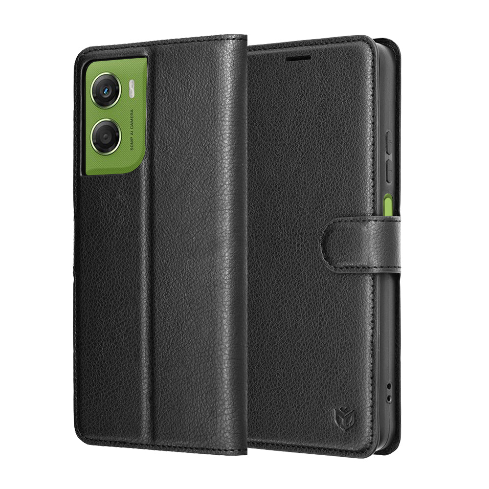 Etui na Motorola Moto G06, Techsuit, Leather Folio, Czarne