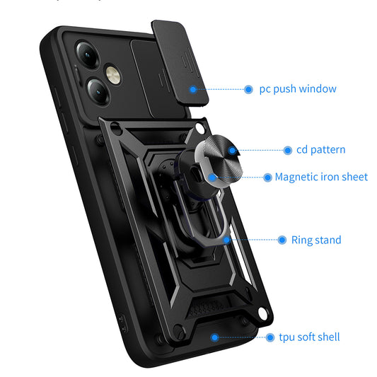 Etui na Motorola Moto G14, Techsuit, CamShield, Niebieskie