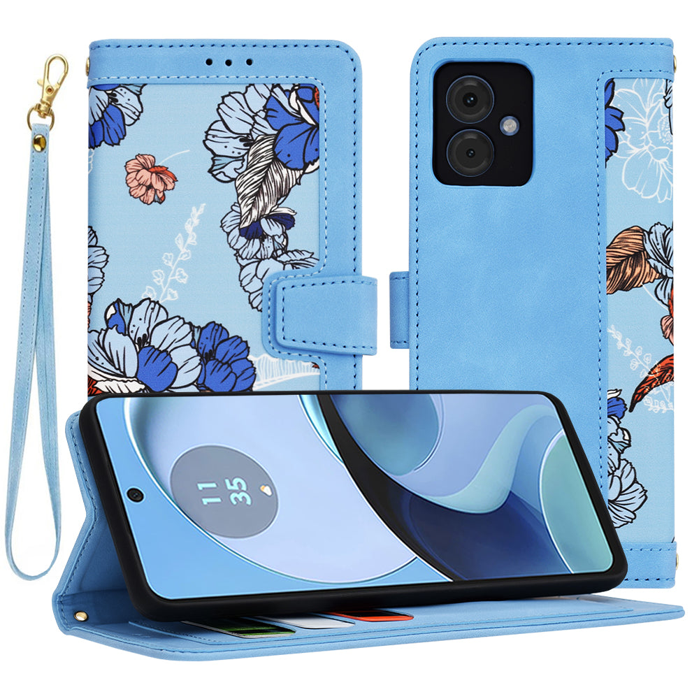 Etui na Motorola Moto G14, Techsuit, FlipCraft, Niebieski