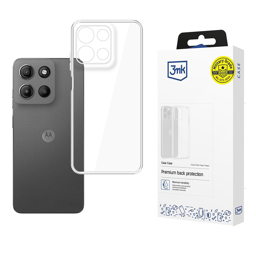 Etui na Motorola Moto G15 / G15 Power, 3MK, Clear, Przezroczyste