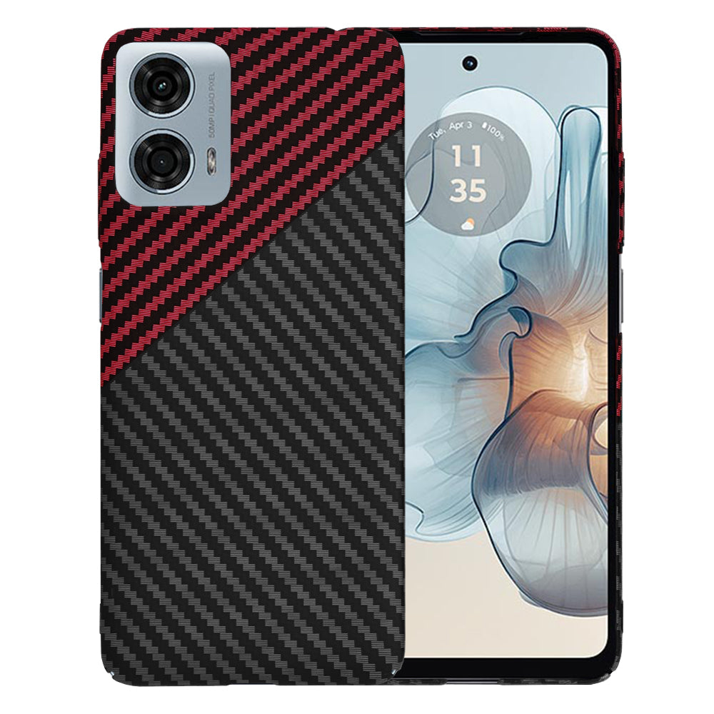 Etui na Motorola Moto G24 Power, Techsuit, Carbonite FiberShell, Czarna Czerwona