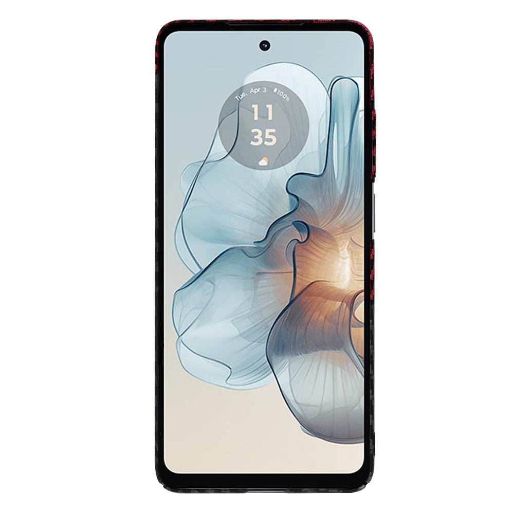 Etui na Motorola Moto G24 Power, Techsuit, Carbonite FiberShell, Czarna Czerwona