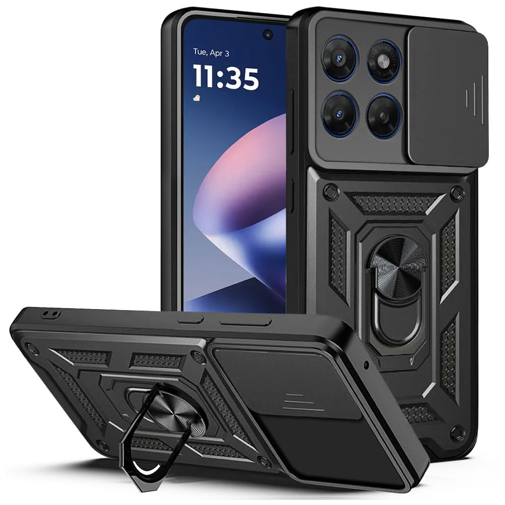 Case for Motorola Moto G47 / G37, Techsuit, CamShield, Black