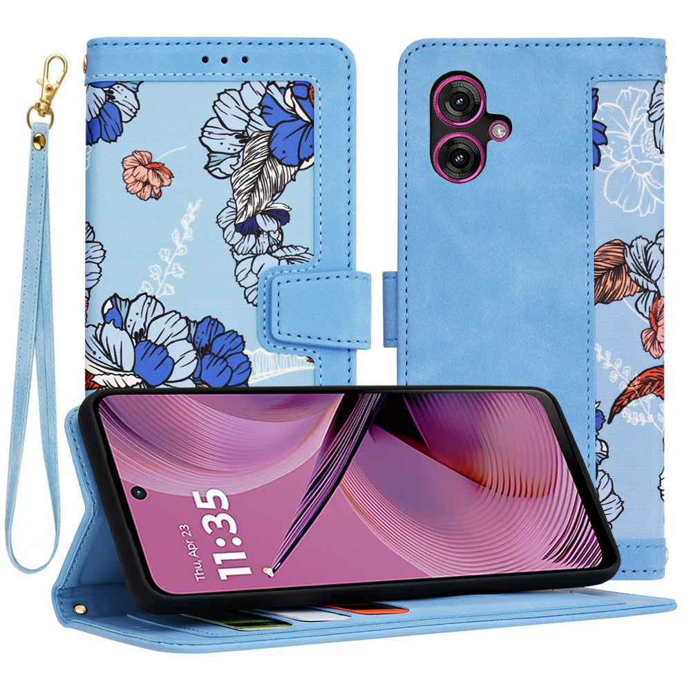 Etui na Motorola Moto G55, Techsuit, FlipCraft, Niebieski