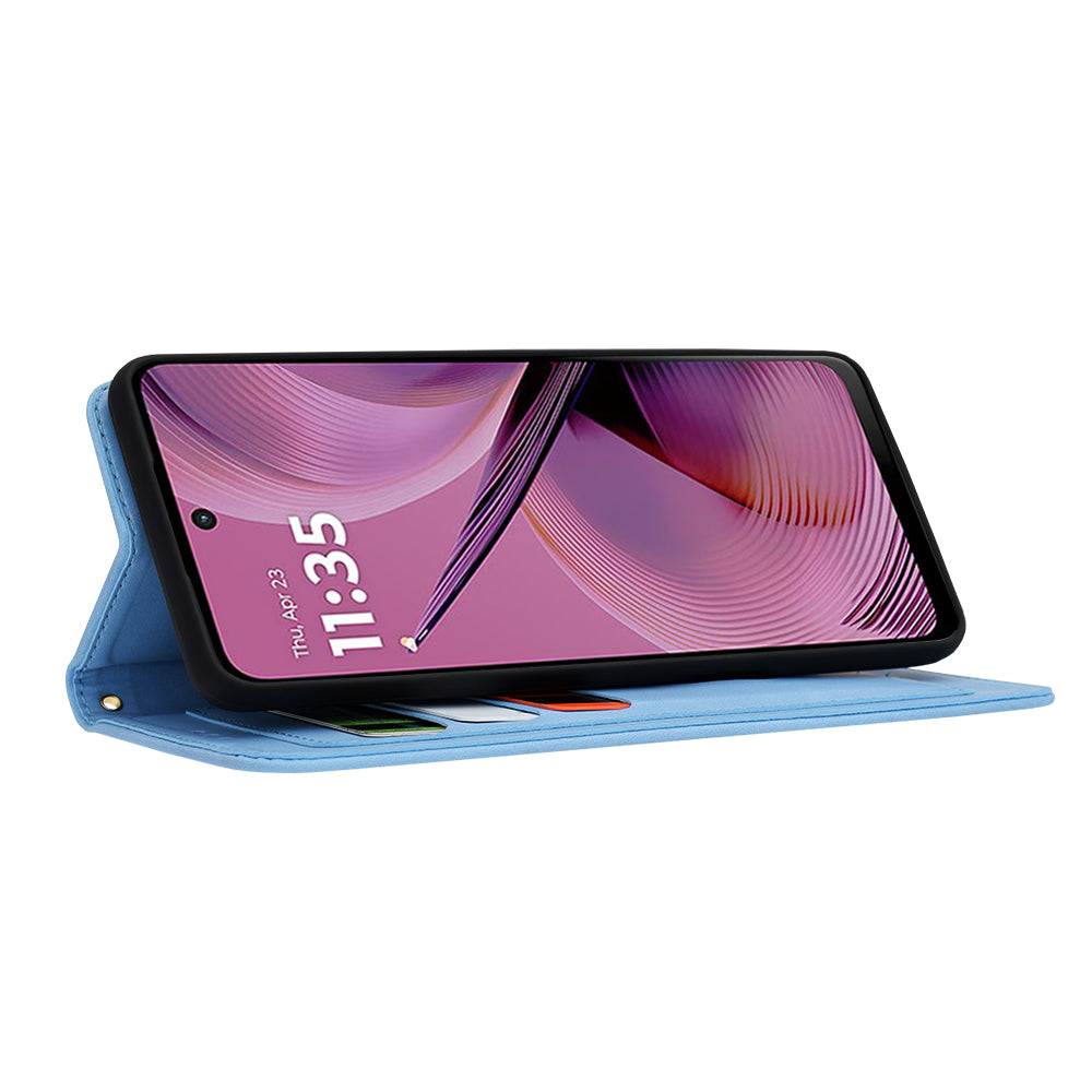 Etui na Motorola Moto G55, Techsuit, FlipCraft, Niebieski