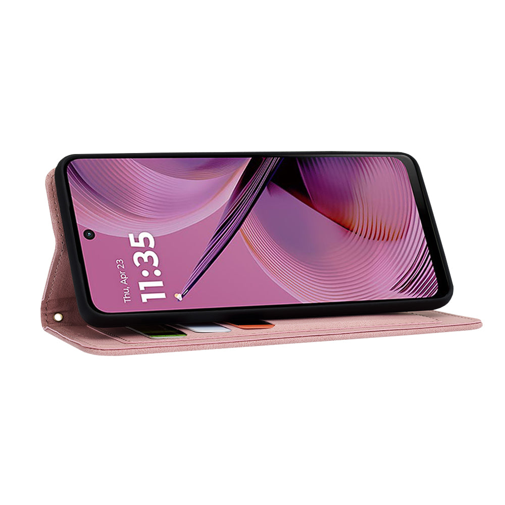 Etui na Motorola Moto G55, Techsuit, FlipCraft, Różowe