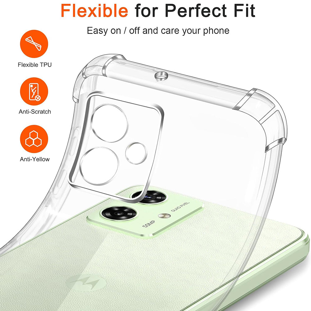 Etui na Motorola Moto G64 / G54 Power Edition, Techsuit, odporne na wstrząsy, przezroczyste