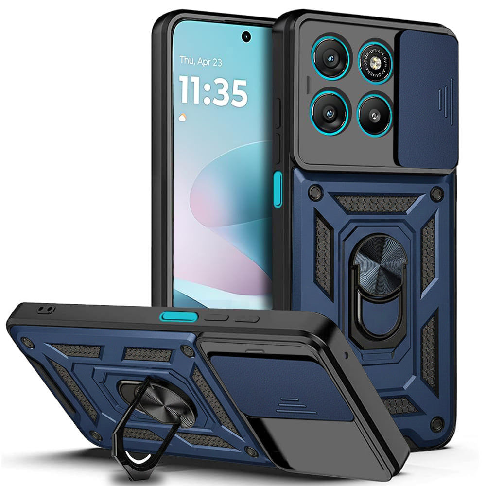 Etui na Motorola Moto G67 Power / G57 Power, Techsuit, CamShield, Niebieskie