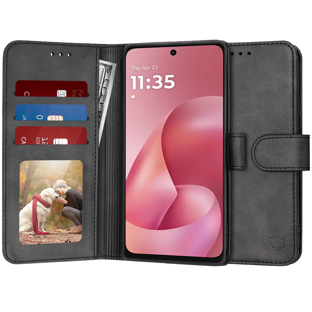 Etui na Motorola Moto G67 Power / G57 Power, Techsuit, Diary Book, Czarne