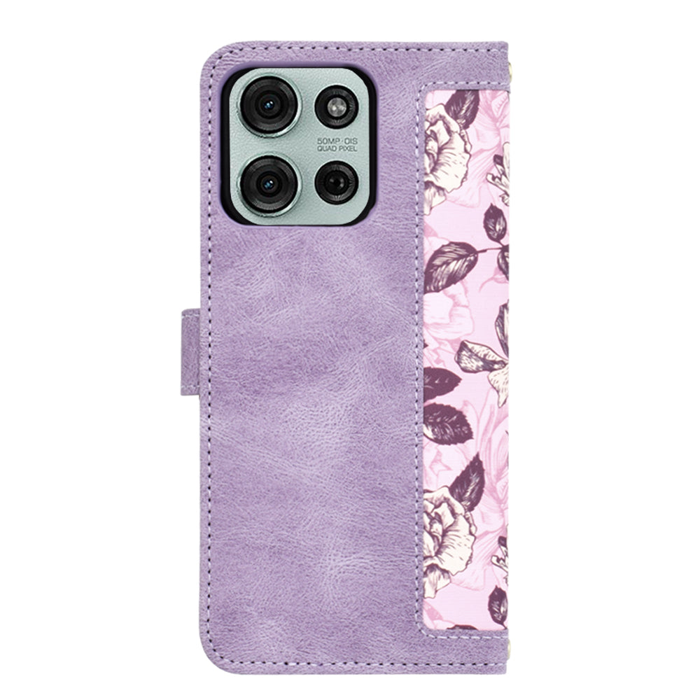 Etui na Motorola Moto G75, Techsuit, FlipCraft, Fioletowy