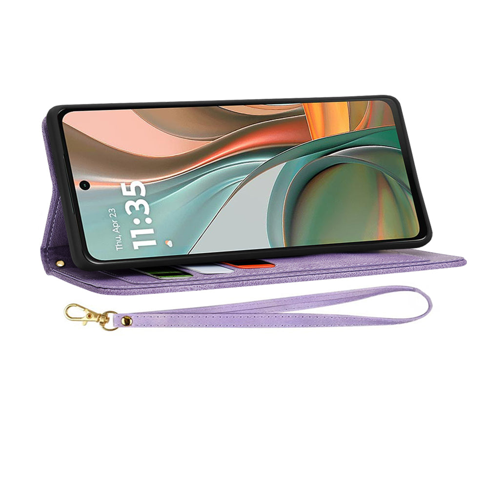 Etui na Motorola Moto G75, Techsuit, FlipCraft, Fioletowy