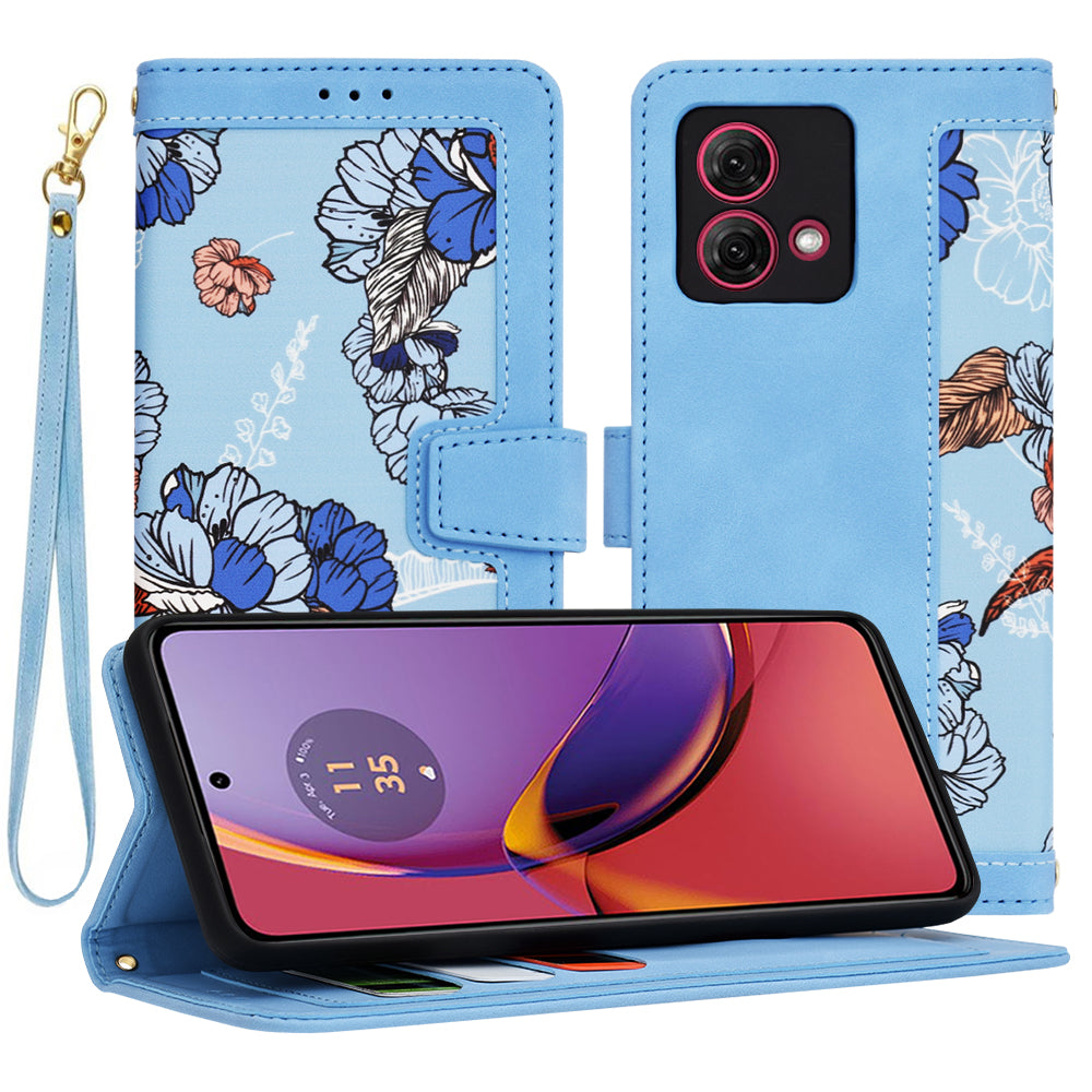 Etui na Motorola Moto G84, Techsuit, FlipCraft, Niebieski