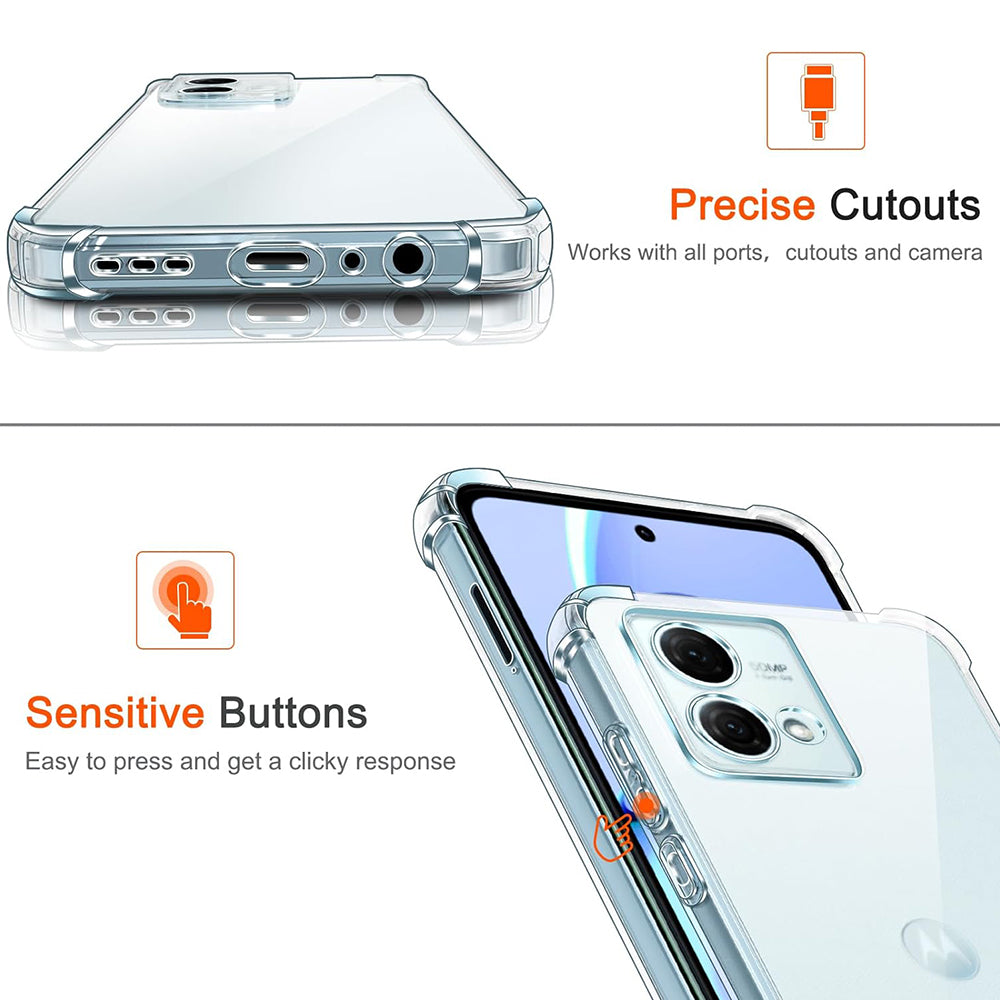 Etui na Motorola Moto G84, Techsuit, Shockproof Clear, Przezroczyste