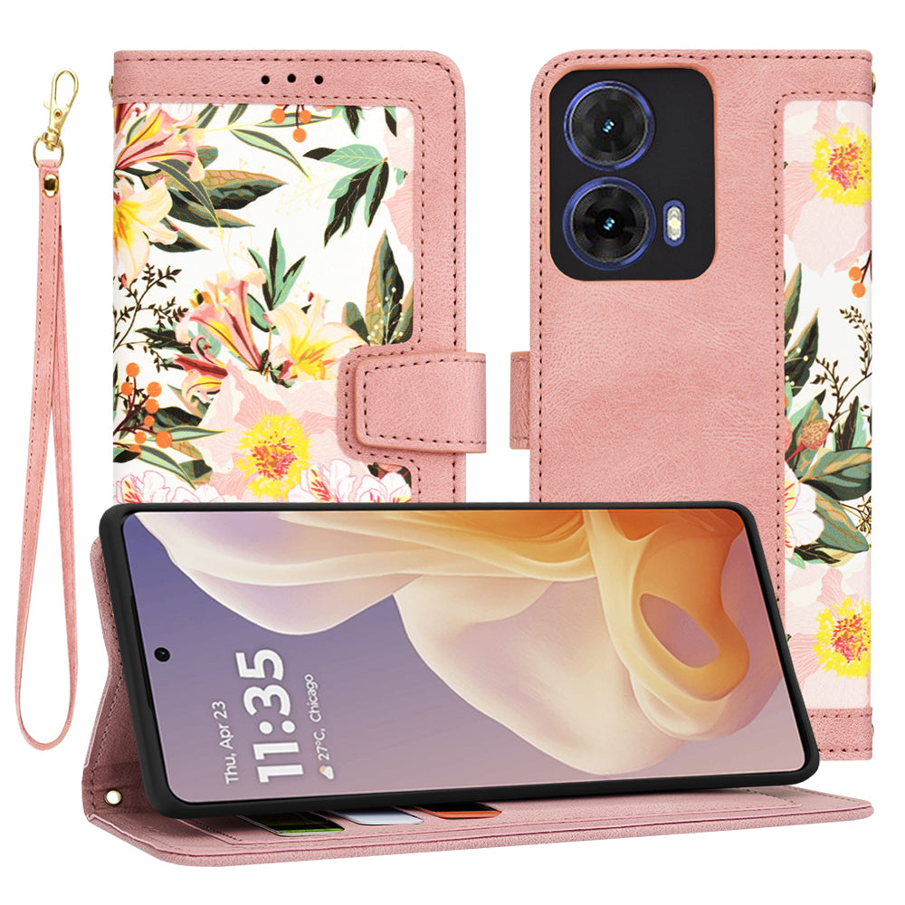 Etui na Motorola Moto G85, Techsuit, FlipCraft, Różowy