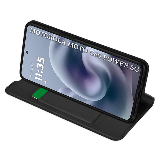 Etui na Motorola Moto G86 Power, Techsuit, Magskin Book, Czarne