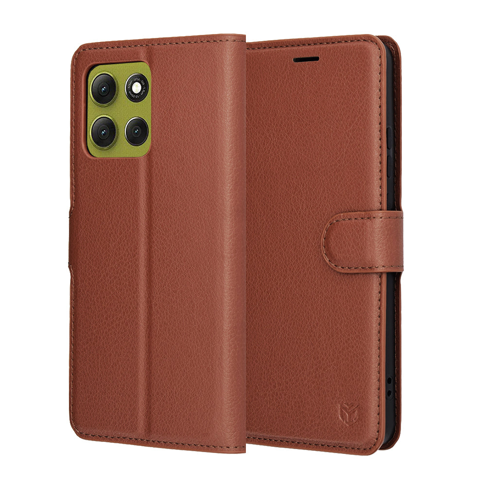 Etui na Motorola Moto G86, Techsuit, Leather Folio, Brązowy