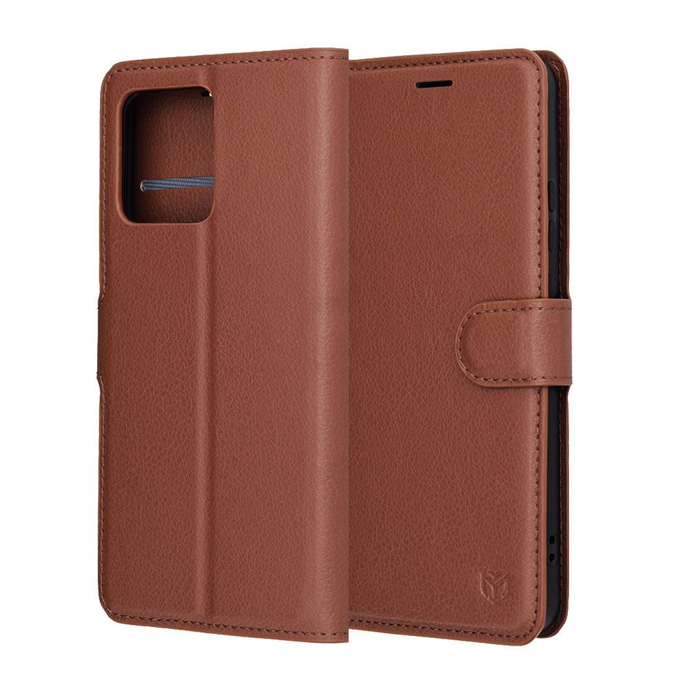 Etui na Motorola Moto G86, Techsuit, Leather Folio, Brązowy