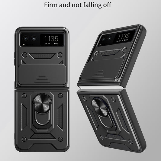 Etui na Motorola Razr 40, Techsuit, CamShield, Czarna