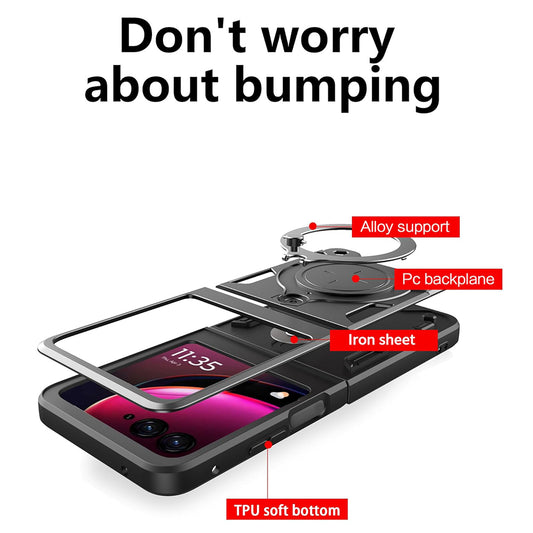 Etui do Motorola Razr 50 Ultra, Techsuit, CamGuard Pro, czarne