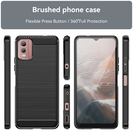 Etui na Nokia C32, Techsuit, Carbon, Czarny