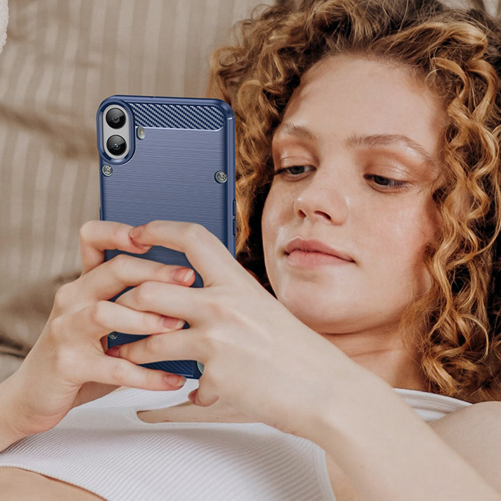 Etui na Nothing CMF Phone 1, Techsuit, Carbon, Niebieskie