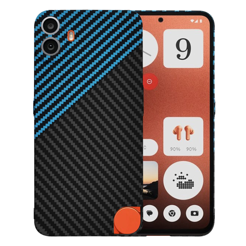 Etui na Nothing CMF Phone 1, Techsuit, Carbonite FiberShell, Czarna Bleu