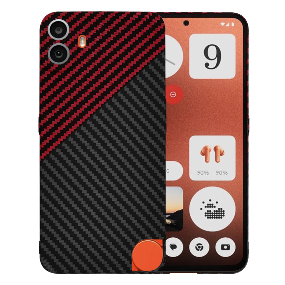 Etui na Nothing CMF Phone 1, Techsuit, Carbonite FiberShell, Czarno-Czerwone
