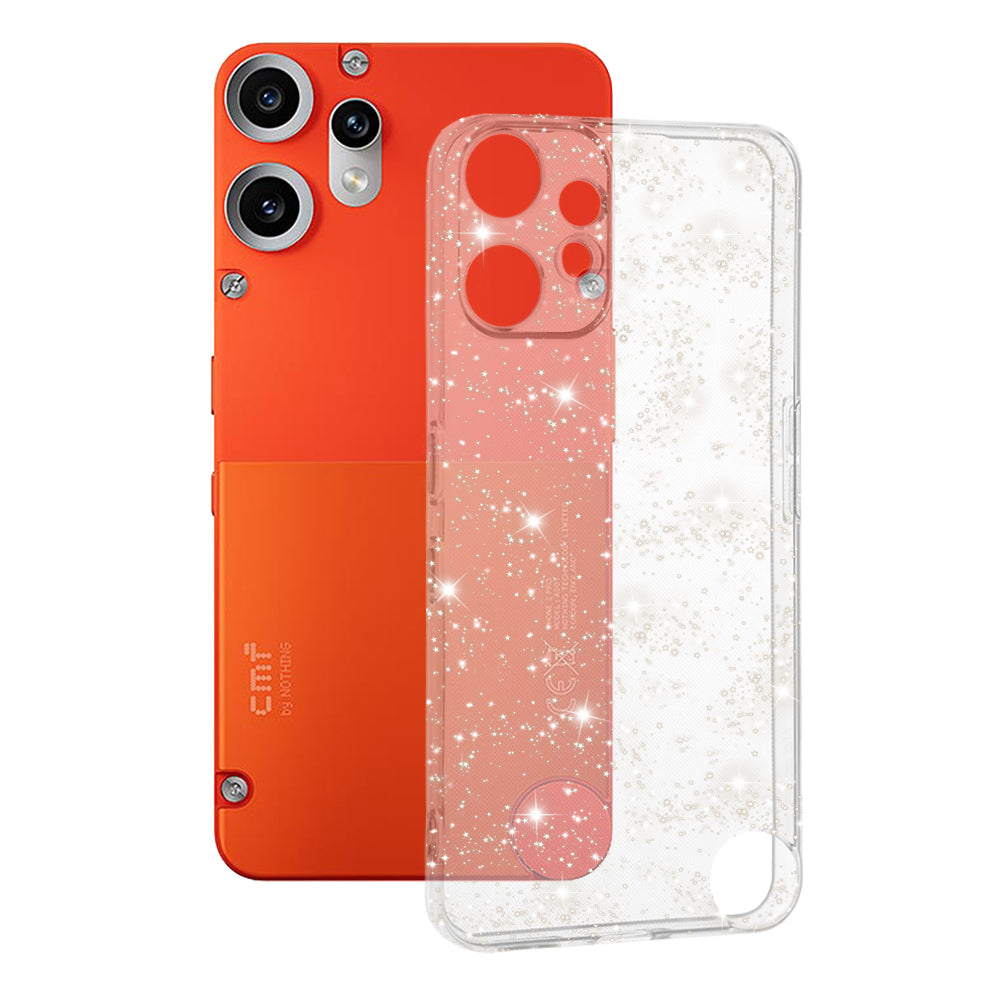Etui na Nothing CMF Phone 2 Pro, Techsuit, SparkleSkin, Przezroczyste
