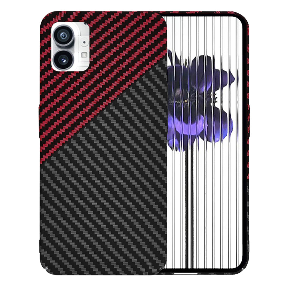 Etui na Nothing Phone (1), Techsuit, Carbonite FiberShell, Czarno-Czerwone
