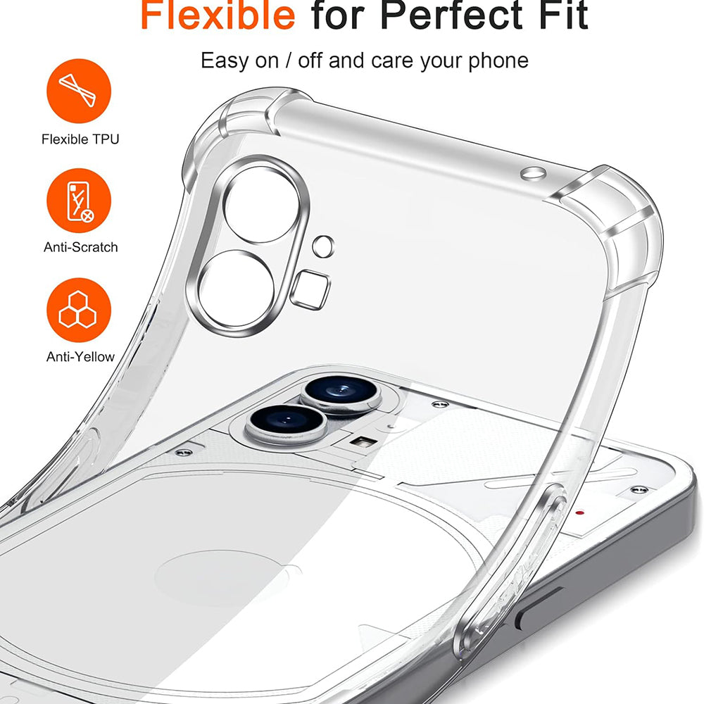 Etui na Nothing Phone (1), Techsuit, Shockproof Clear, Przezroczyste