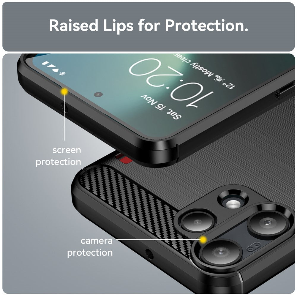 Etui na Nothing Phone (3a) Lite, Techsuit, Carbon, Czarne