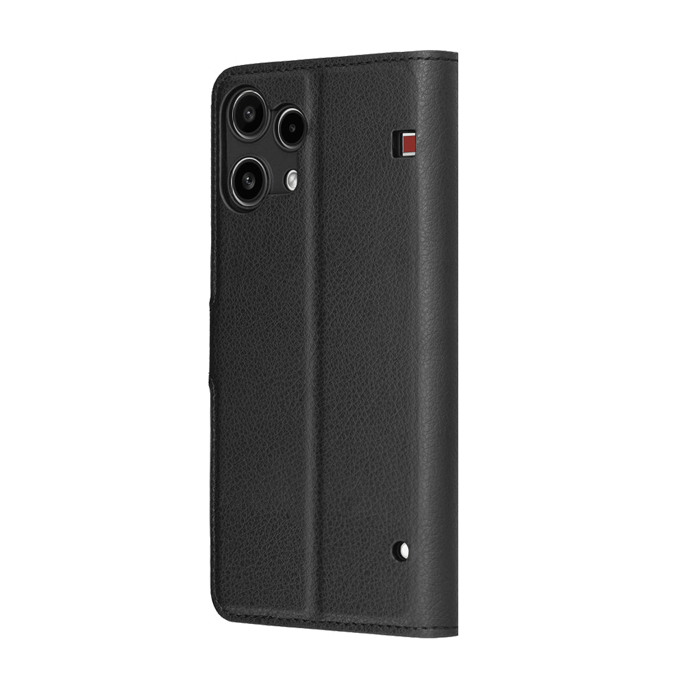 Etui na Nothing Phone (3a) Lite, Techsuit, Leather Folio, Czarne