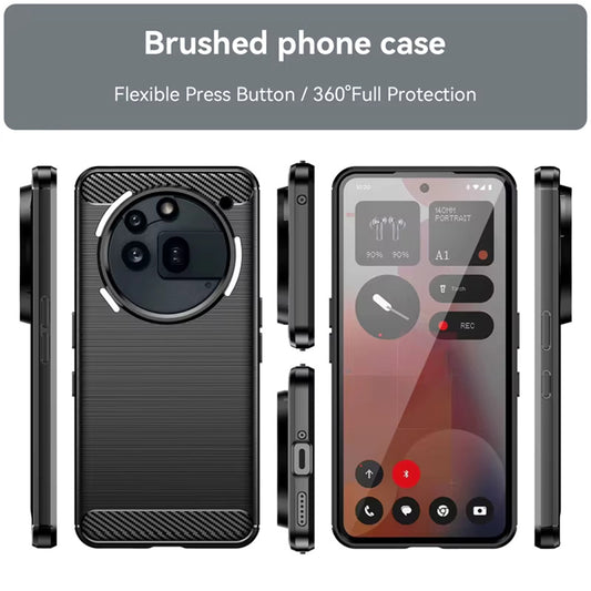 Etui na Nothing Phone (3a) Pro, Techsuit, Carbon, Czarny