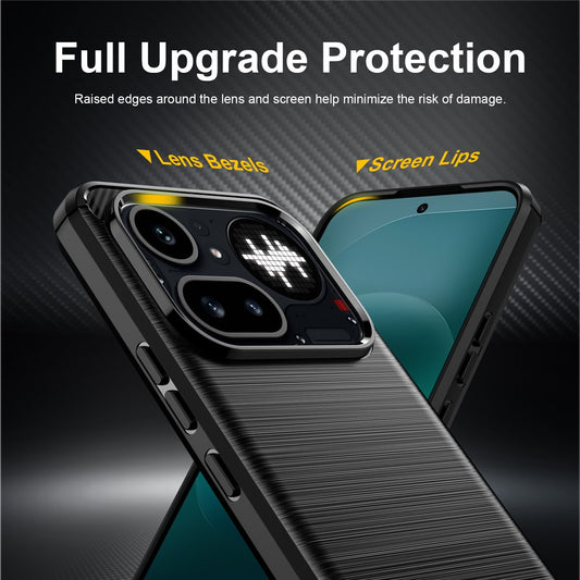 Etui na Nothing Phone (4a) Pro, Techsuit, Carbon, Czarne