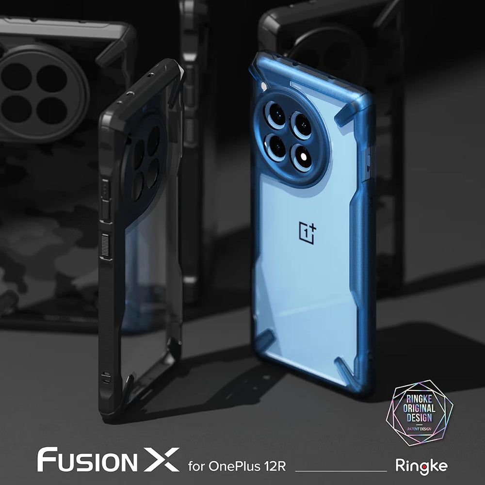 Etui na OnePlus 12R, Ringke, Fusion X, Niebieskie