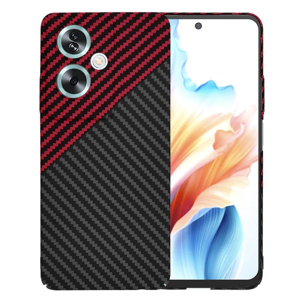 Etui na OnePlus Nord N30 SE / Oppo A79, Techsuit, Carbonite FiberShell, Czarno-Czerwone