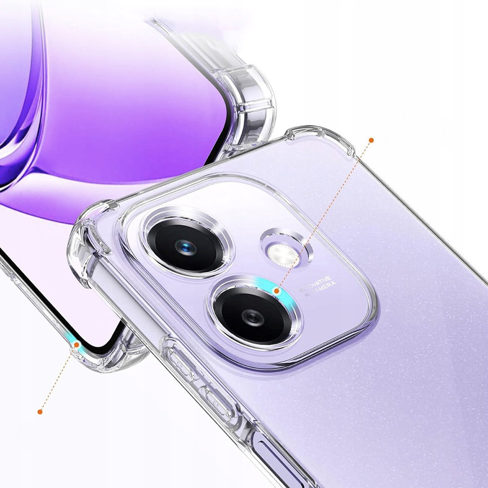 Etui na Oppo A3 4G, Techsuit, Shockproof Clear, Przezroczyste