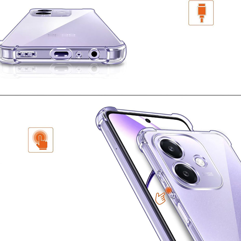 Etui na Oppo A3 4G, Techsuit, Shockproof Clear, Przezroczyste