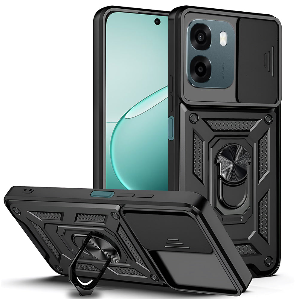 Etui na Oppo A6 4G, Techsuit, CamShield, Czarne