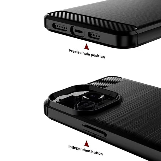 Case for Oppo A6 4G, Techsuit, Carbon, Black