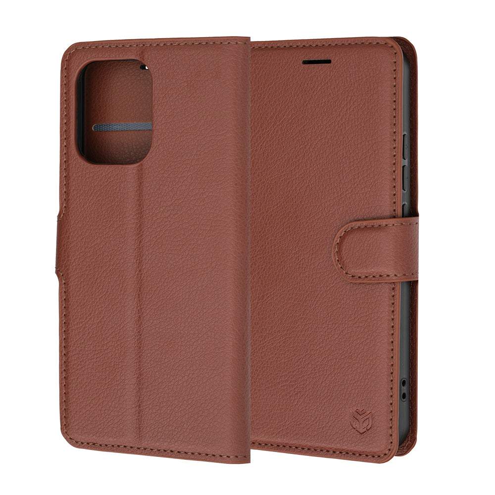 Etui na Oppo A6 Pro 5G / A6 Pro 4G, Techsuit, Leather Folio, Brązowe