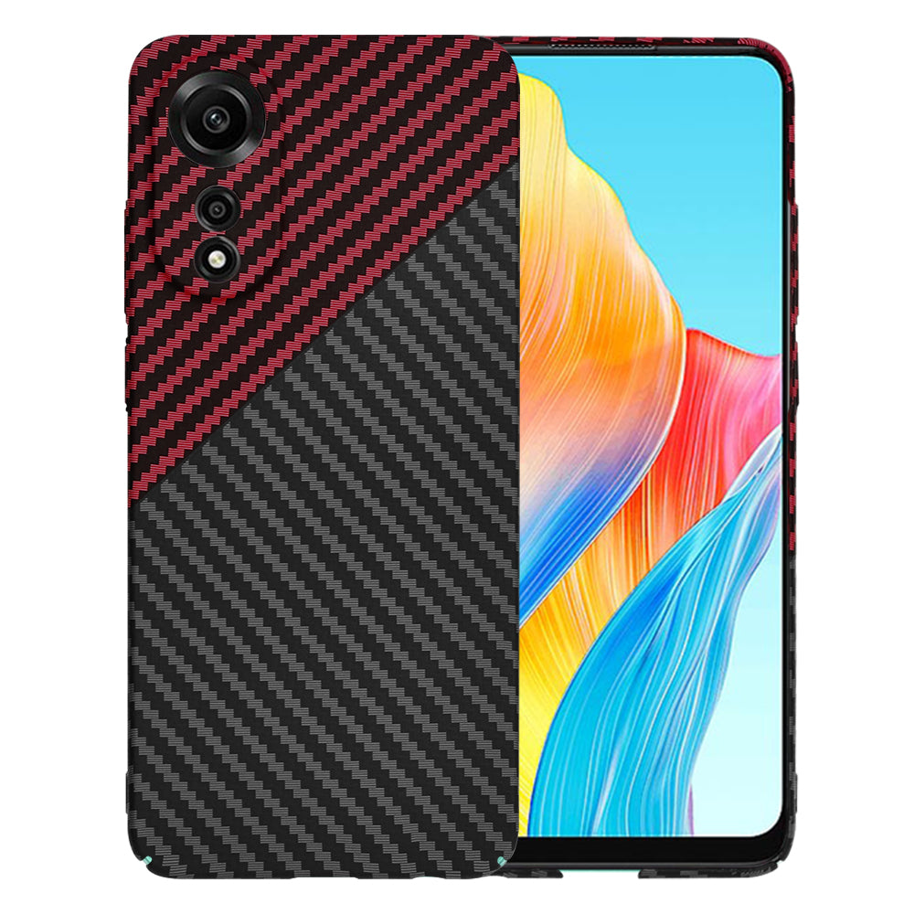 Etui na Oppo A78 4G, Techsuit, Carbonite FiberShell, Czarno-Czerwona