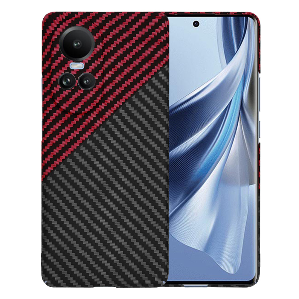 Etui na Oppo Reno10 / Reno10 Pro, Techsuit, Carbonite FiberShell, Czarna Czerwona