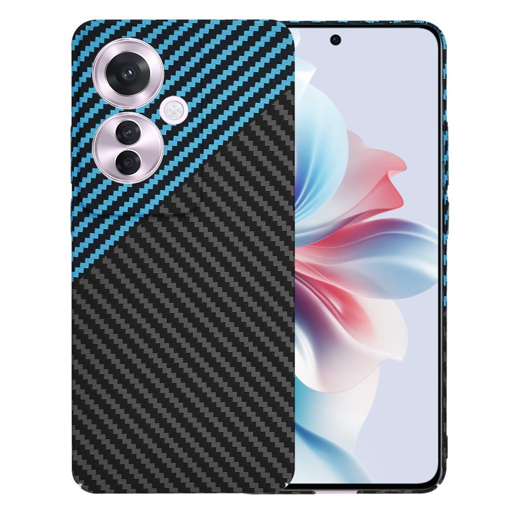 Etui na Oppo Reno11 F, Techsuit, Carbonite FiberShell, Czarna Bleu