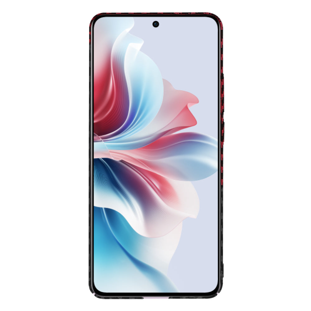 Etui na Oppo Reno11 F, Techsuit, Carbonite FiberShell, Czarno-Czerwone