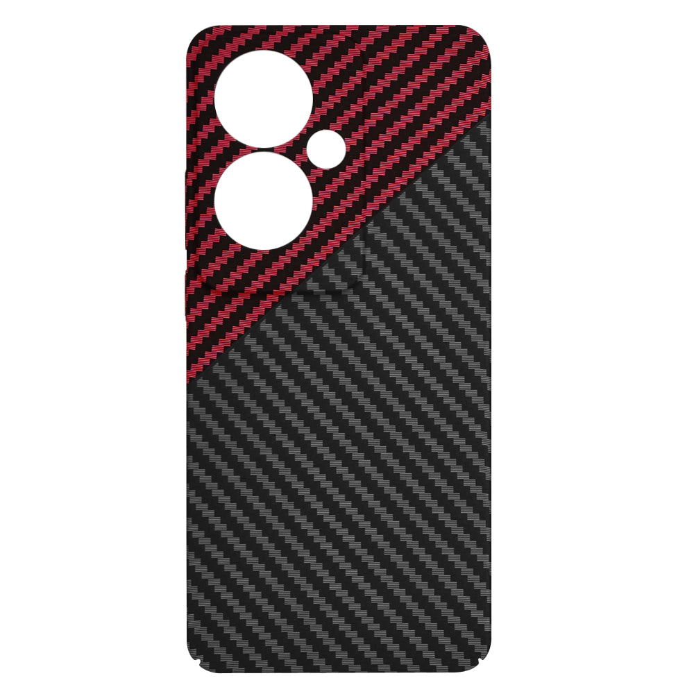Etui na Oppo Reno11 F, Techsuit, Carbonite FiberShell, Czarno-Czerwone