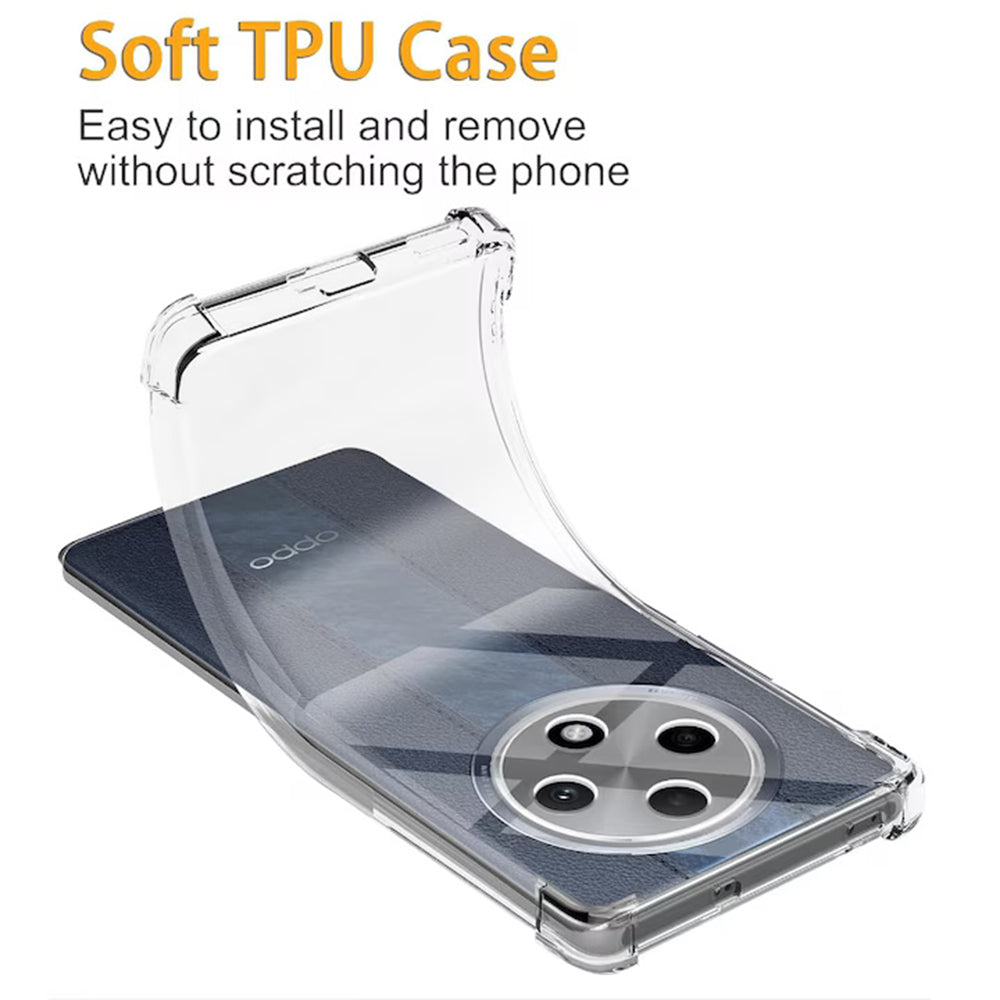 Etui na Oppo Reno12 FS 5G / Reno12 FS 4G / Reno12 F 4G / Reno12 F, Techsuit, odporne na wstrząsy, przezroczyste