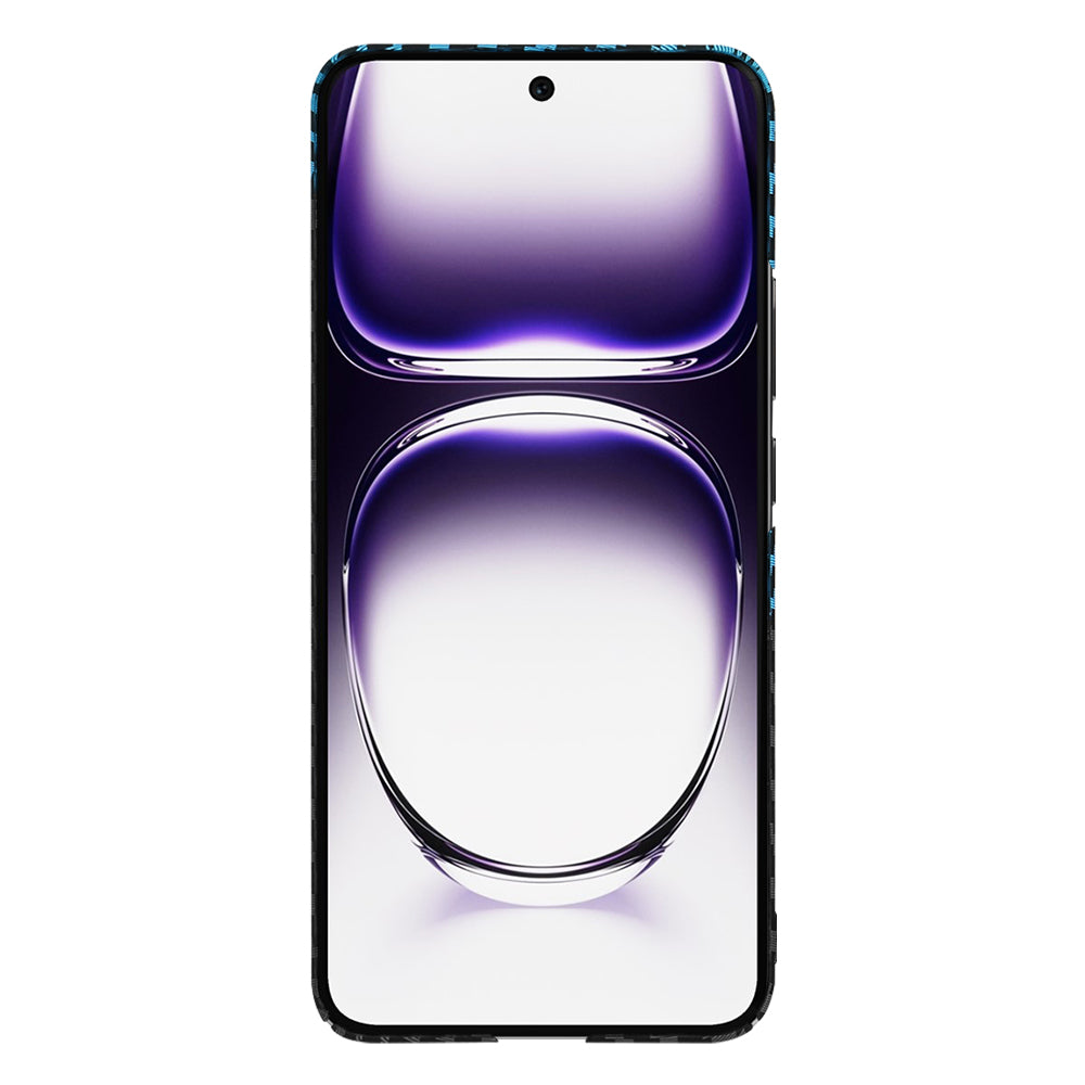Etui na Oppo Reno12, Techsuit, Carbonite FiberShell, Czarna Bleu