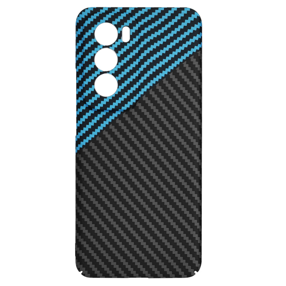 Etui na Oppo Reno12, Techsuit, Carbonite FiberShell, Czarna Bleu